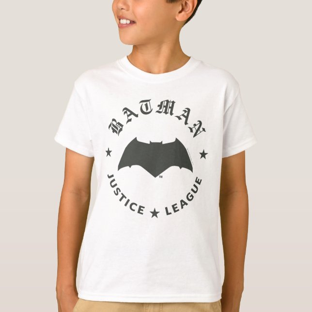 Justice League | Batman Retro Bat Emblem T-Shirt (Front)