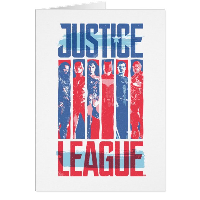 Justice League | Blue & Red Group Pop Art (Front)