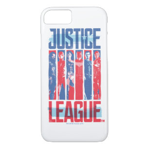 Justice League   Blue & Red Group Pop Art iPhone 8/7 Case