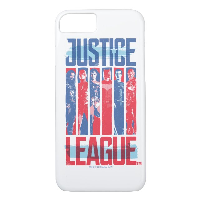 Justice League | Blue & Red Group Pop Art Case-Mate iPhone Case (Back)