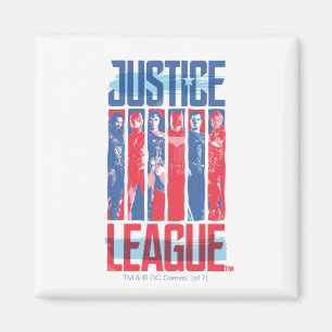 Justice League   Blue & Red Group Pop Art Magnet