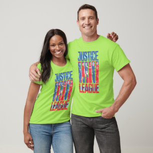 Justice League Blue & Red Group Pop Art T-Shirt