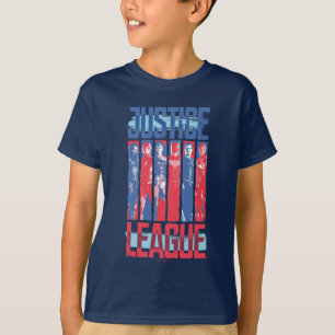 Justice League   Blue & Red Group Pop Art T-Shirt