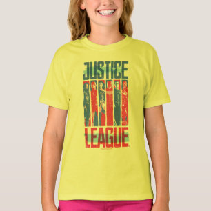Justice League   Blue & Red Group Pop Art T-Shirt
