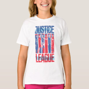 Justice League Blue & Red Group Pop Art T-Shirt