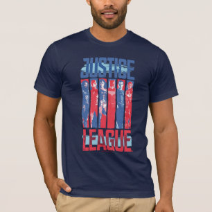 Justice League   Blue & Red Group Pop Art T-Shirt