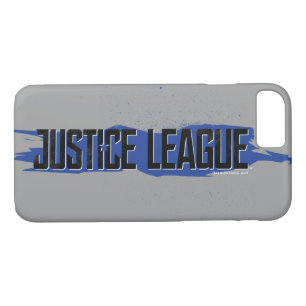 Justice League   Blue Stroke Justice League Logo iPhone 8/7 Case