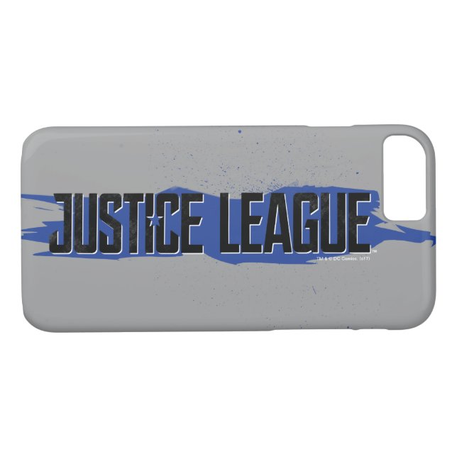 Justice League | Blue Stroke Justice League Logo Case-Mate iPhone Case (Back (Horizontal))