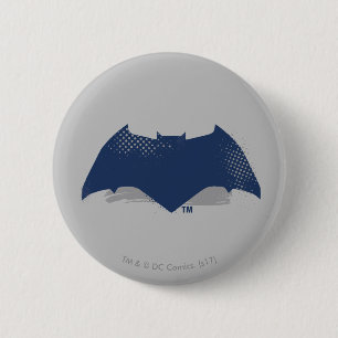 Justice League Brush & Halftone Batman Symbol 6 Cm Round Badge