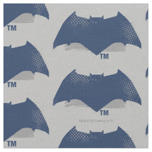 Justice League Brush & Halftone Batman Symbol Fabric