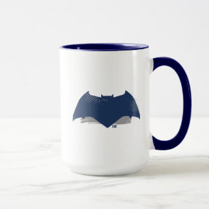Justice League Brush & Halftone Batman Symbol Mug