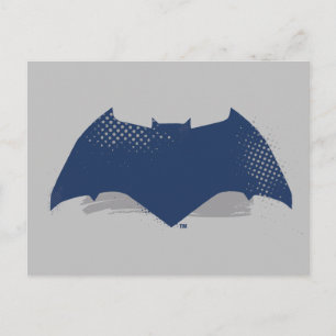 Justice League Brush & Halftone Batman Symbol Postcard