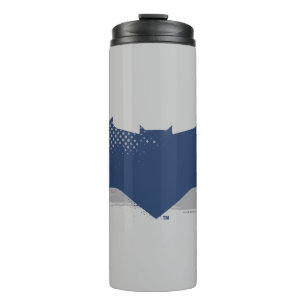 Justice League Brush & Halftone Batman Symbol Thermal Tumbler