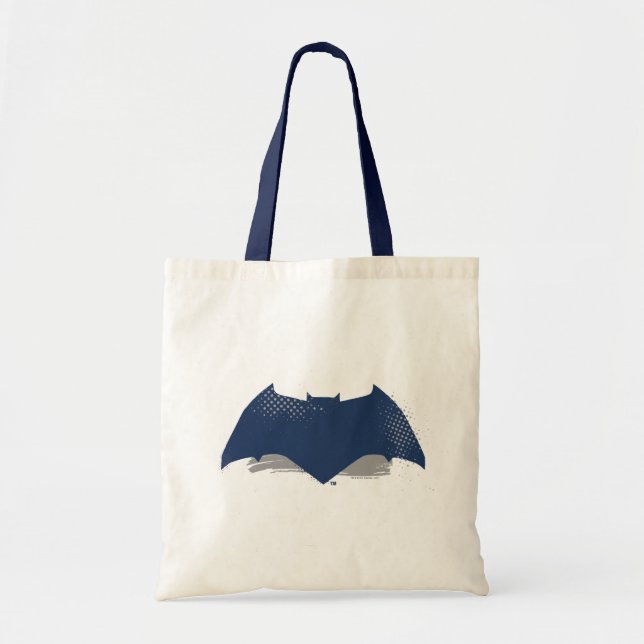 Justice League | Brush & Halftone Batman Symbol Tote Bag (Front)