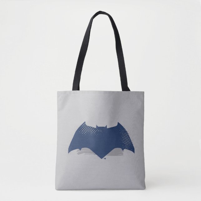Justice League | Brush & Halftone Batman Symbol Tote Bag (Front)
