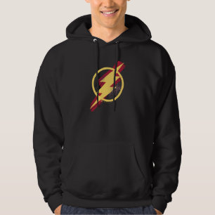 Justice League   Brush & Halftone Flash Symbol Hoodie