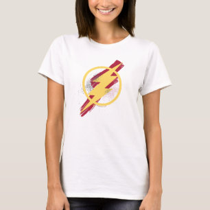 Justice League   Brush & Halftone Flash Symbol T-Shirt