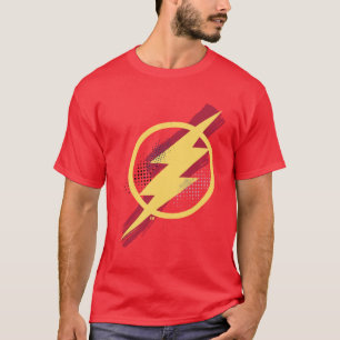Justice League   Brush & Halftone Flash Symbol T-Shirt