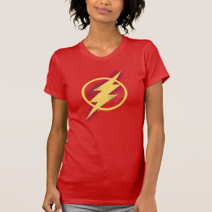 Justice League   Brush & Halftone Flash Symbol T-Shirt