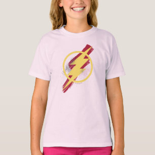 Justice League   Brush & Halftone Flash Symbol T-Shirt