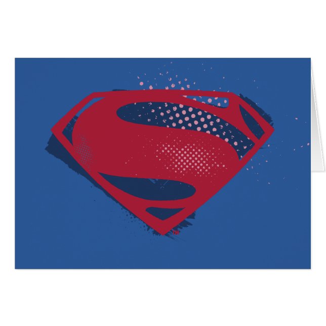 Justice League | Brush & Halftone Superman Symbol (Front Horizontal)