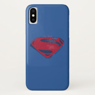 Justice League   Brush & Halftone Superman Symbol iPhone X Case