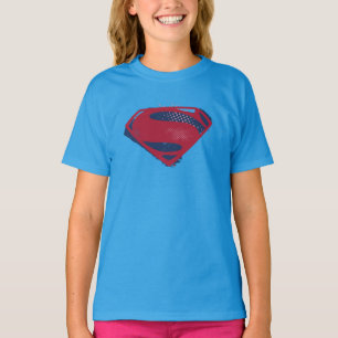Justice League Brush & Halftone Superman Symbol T-Shirt
