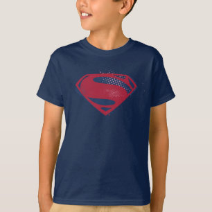Justice League   Brush & Halftone Superman Symbol T-Shirt