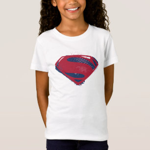Justice League Brush & Halftone Superman Symbol T-Shirt