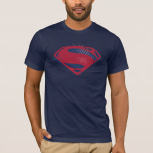 Justice League Brush & Halftone Superman Symbol T-Shirt