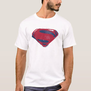 Justice League   Brush & Halftone Superman Symbol T-Shirt