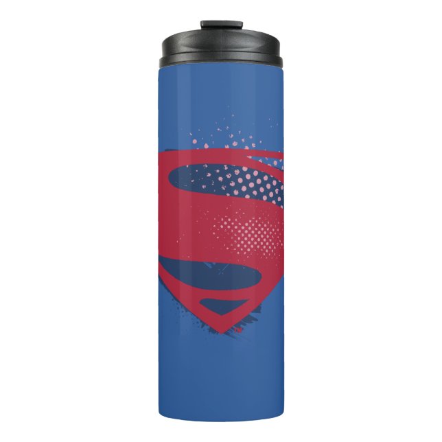 Justice League | Brush & Halftone Superman Symbol Thermal Tumbler (Front)
