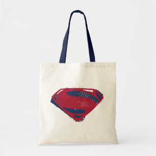 Justice League   Brush & Halftone Superman Symbol Tote Bag