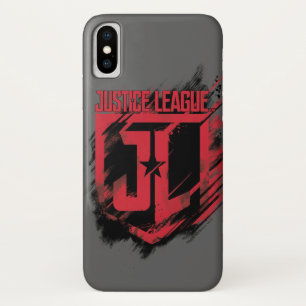 Justice League   Brushed Paint JL Shield iPhone X Case