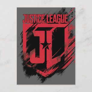 Justice League   Brushed Paint JL Shield Postcard