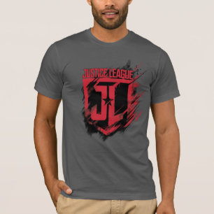 Justice League Brushed Paint JL Shield T-Shirt