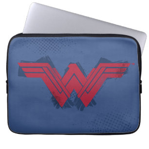 Justice League Brushed Wonder Woman Symbol Laptop Sleeve