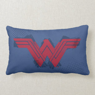Justice League   Brushed Wonder Woman Symbol Lumbar Cushion