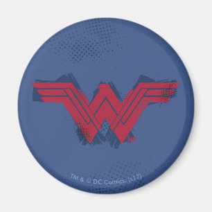 Justice League Brushed Wonder Woman Symbol Magnet