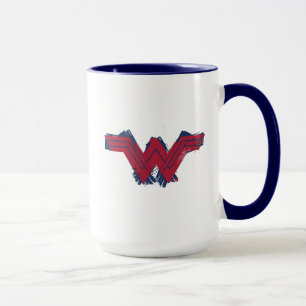 Justice League   Brushed Wonder Woman Symbol Mug