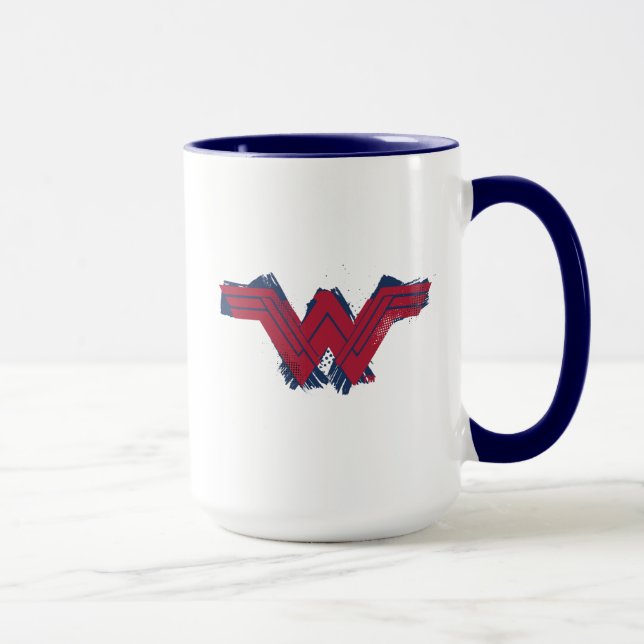 Justice League | Brushed Wonder Woman Symbol Mug (Right)