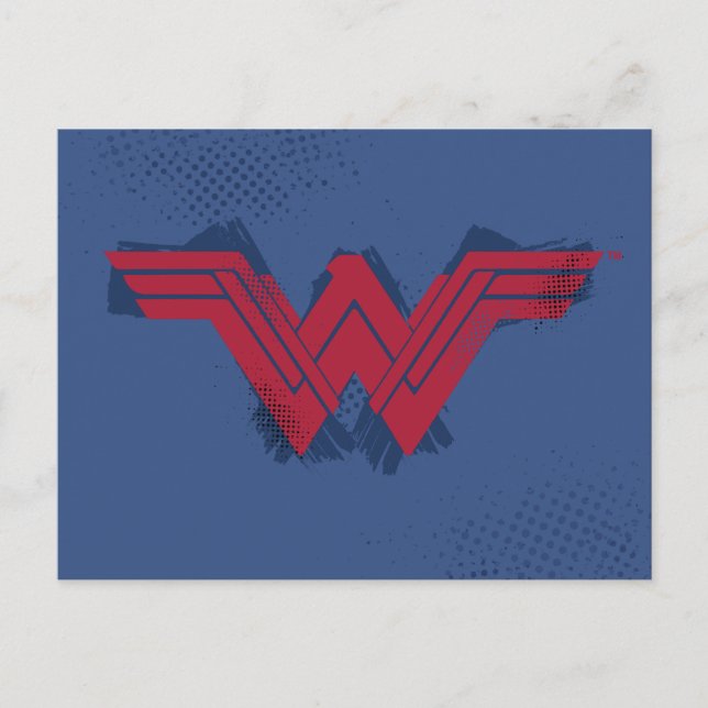 Justice League | Brushed Wonder Woman Symbol Postcard (Front)