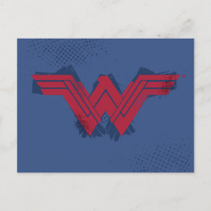 Justice League Brushed Wonder Woman Symbol Postcard