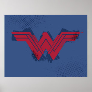 Justice League   Brushed Wonder Woman Symbol Poster