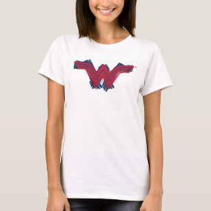 Justice League   Brushed Wonder Woman Symbol T-Shirt