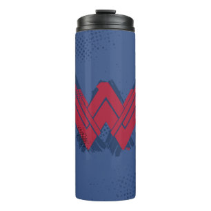 Justice League Brushed Wonder Woman Symbol Thermal Tumbler