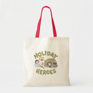 Justice League Chibi Delivering Presents Tote Bag