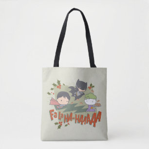 Justice League Chibi Holiday Cookie Chase Tote Bag