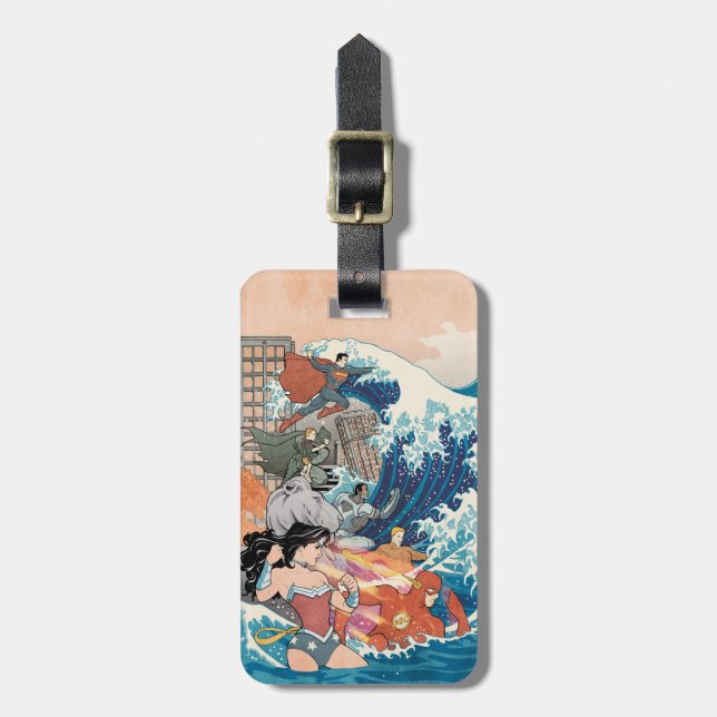 Justice League Comic Cover #15 Variant Luggage Tag (Front Vertical)