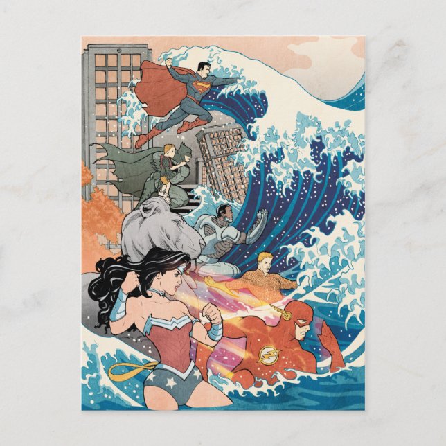 Justice League Comic Cover #15 Variant Postcard (Front)